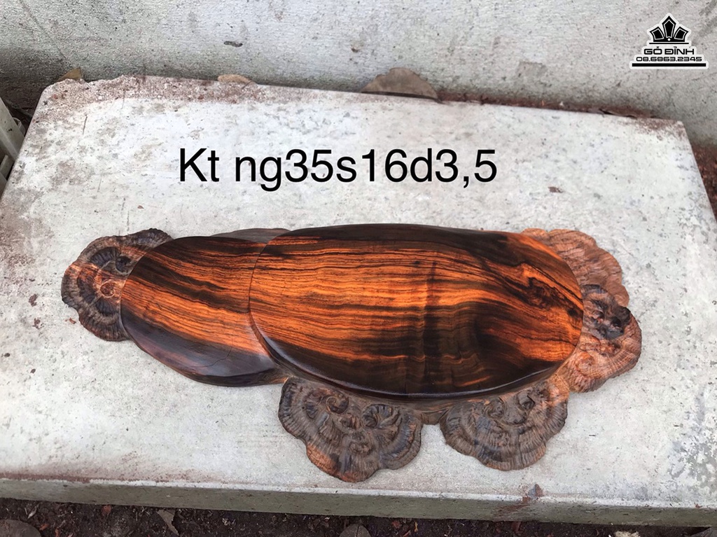 Khay Trà Gỗ Trắc Dài 35 Rộng 16 Dày 3.5 (cm)