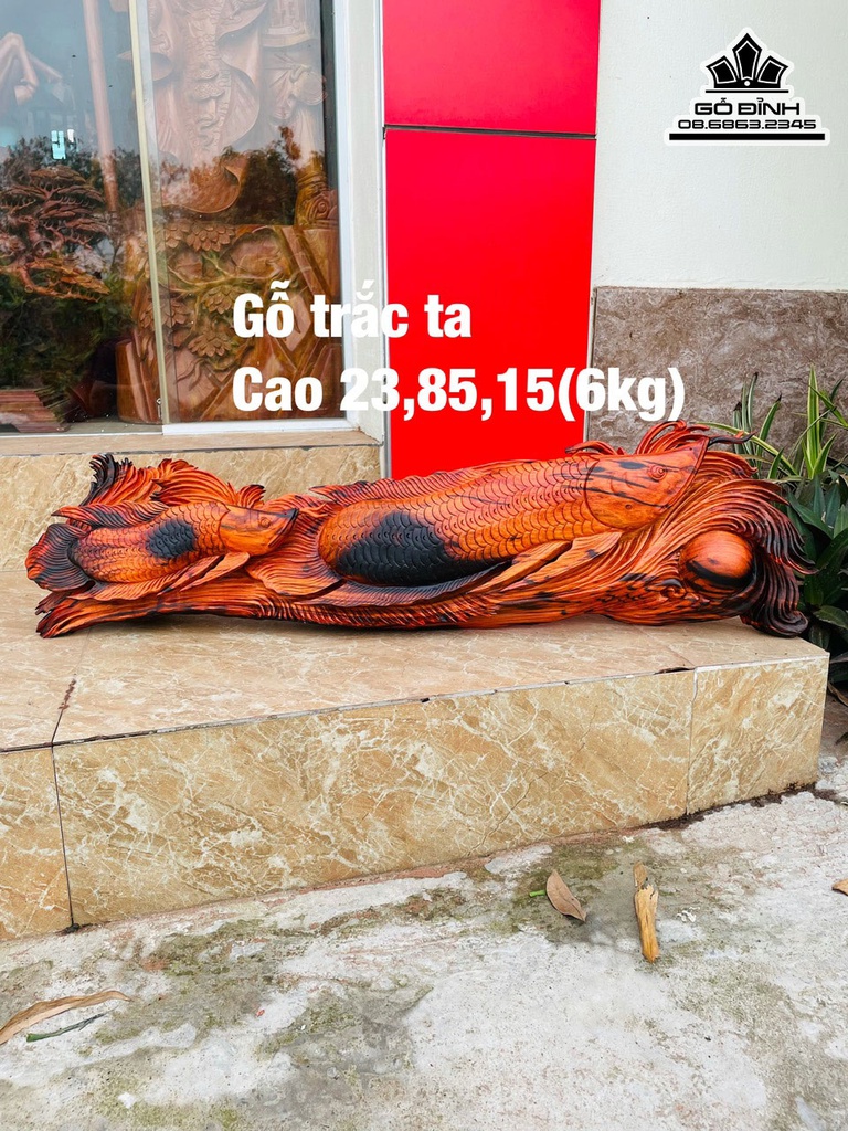 Tượng Hổ Gỗ Trắc Cao 23 Ngang 85 Sâu 15 (cm)