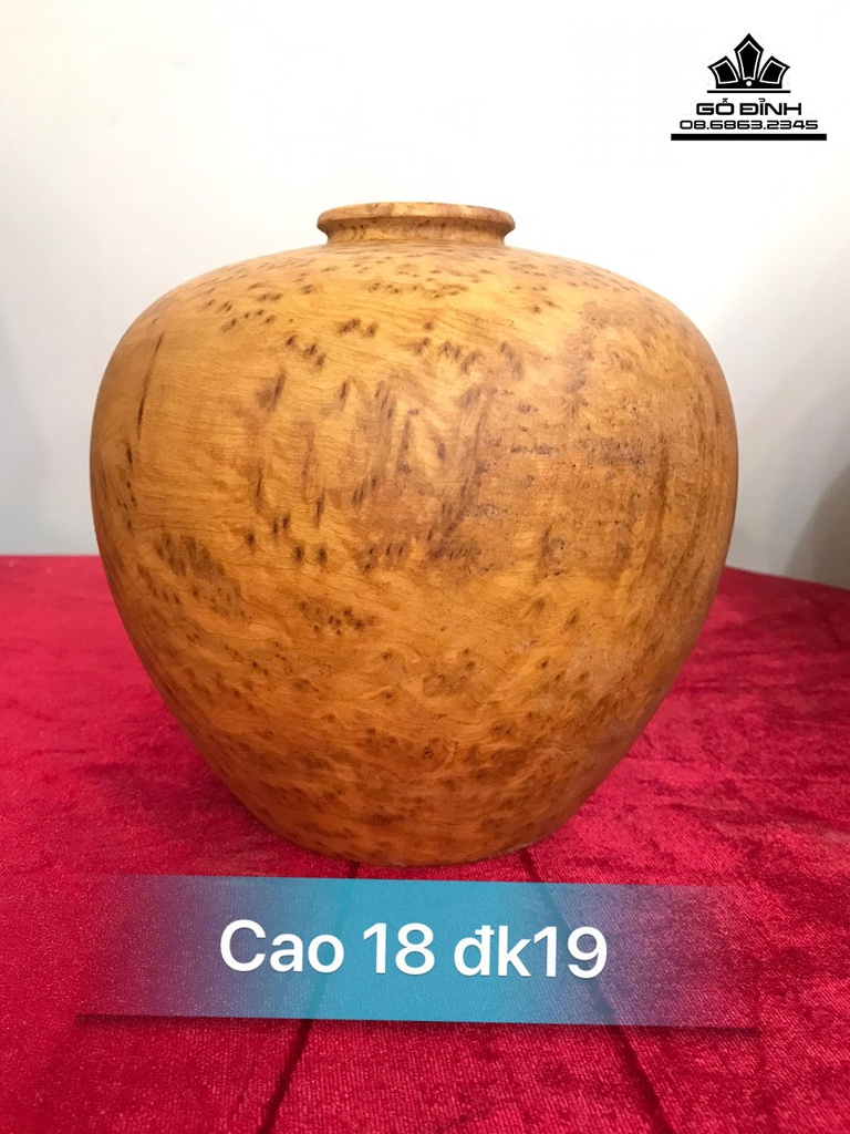 Bình Chum Phú Quý Gỗ Ngọc Am Cao 18 Đường Kính 19 (cm)