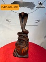 Tượng Rắn Gỗ Trắc Cao 42 Ngang 17 Sâu 10 (cm)