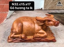 Tượng Trâu Gỗ Hương Gia Lai Liền Khối Cao 15 Ngang 32 Sâu 17 (cm)