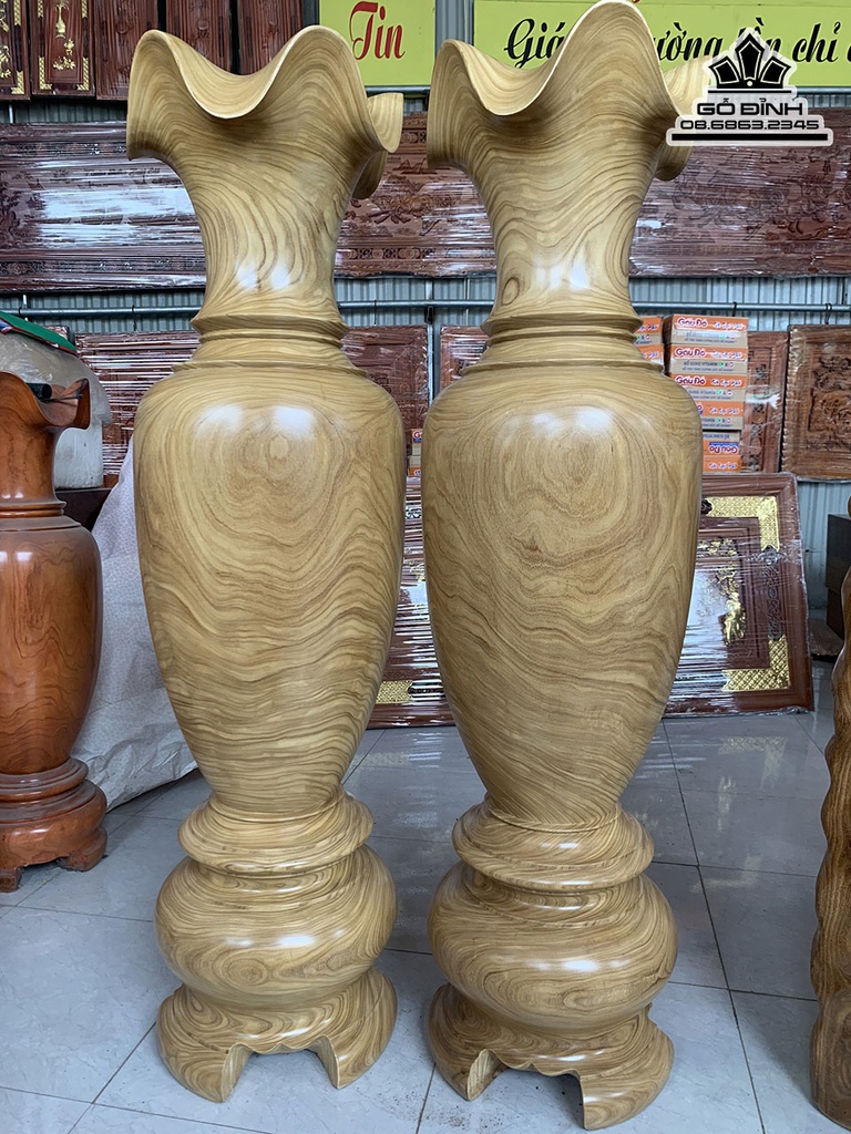 Lục Bình Gỗ Cẩm Vàng Cao 160 Đường Kính 44 (cm)