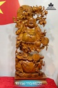 Tượng Phật Di Lặc Tam Phúc Gỗ Ngọc Am Cao 110 Ngang 46 Sâu 20 (cm)