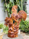 Tượng Gà Trống Gỗ Hương Cao 65 Ngang 45 Sâu 20 (cm)