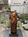 Tượng Đạt Ma Sư Tổ Gỗ Lũa Dổi Cao 80 Ngang 31 Sâu 19 (cm)