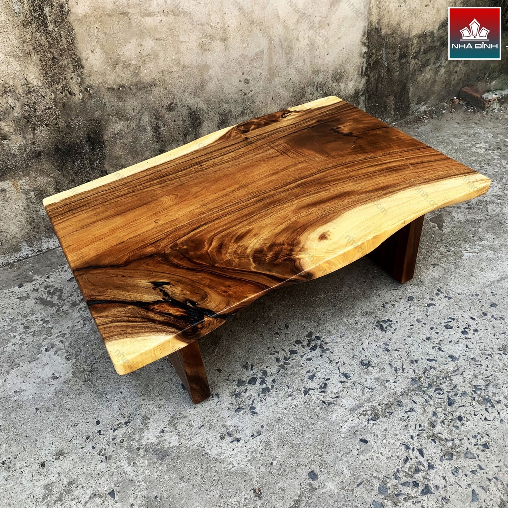 Bàn Sofa Gỗ Me Tây Dài 120 Rộng 77-81 Cao 42 (cm)