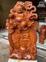 Tượng Phật Di Lặc Gỗ Hương  Cao 40 Ngang 22 Sâu 10 (cm)