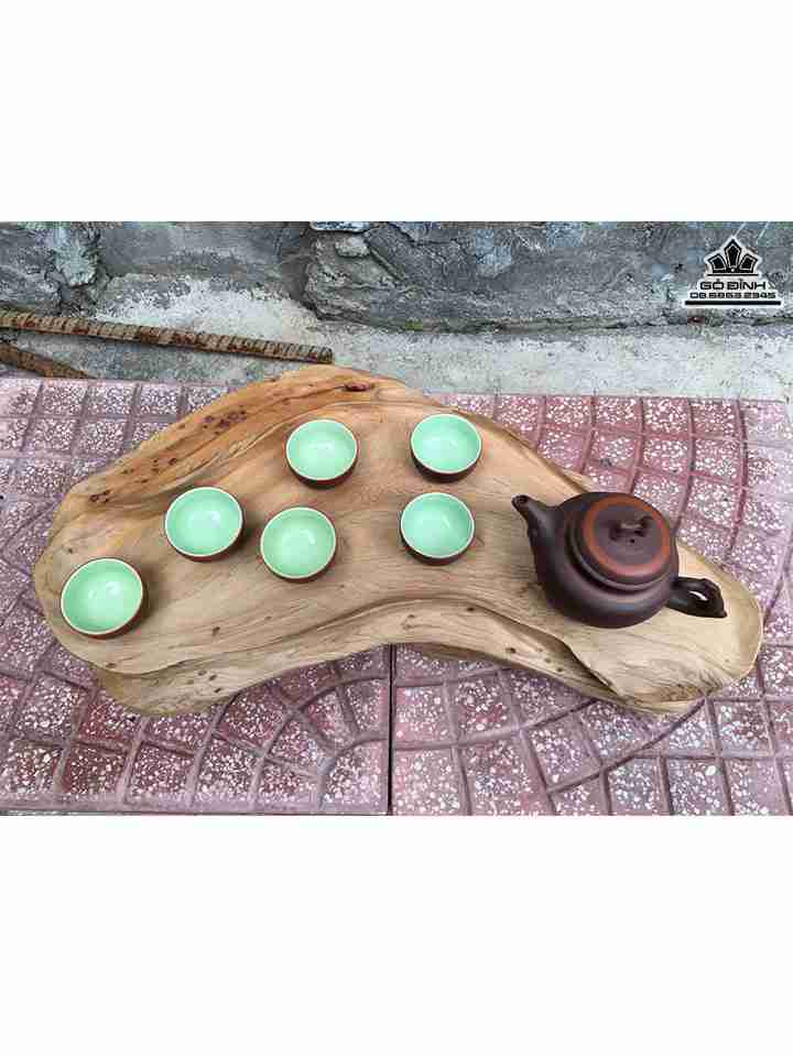 Khay Trà Gỗ Ngọc Am  Cao 13 Rộng 52 Sâu 30 (cm)