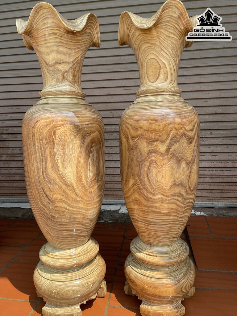 Lục Bình Gỗ Cẩm Vàng Cao 160 Đường Kính 44 (cm)