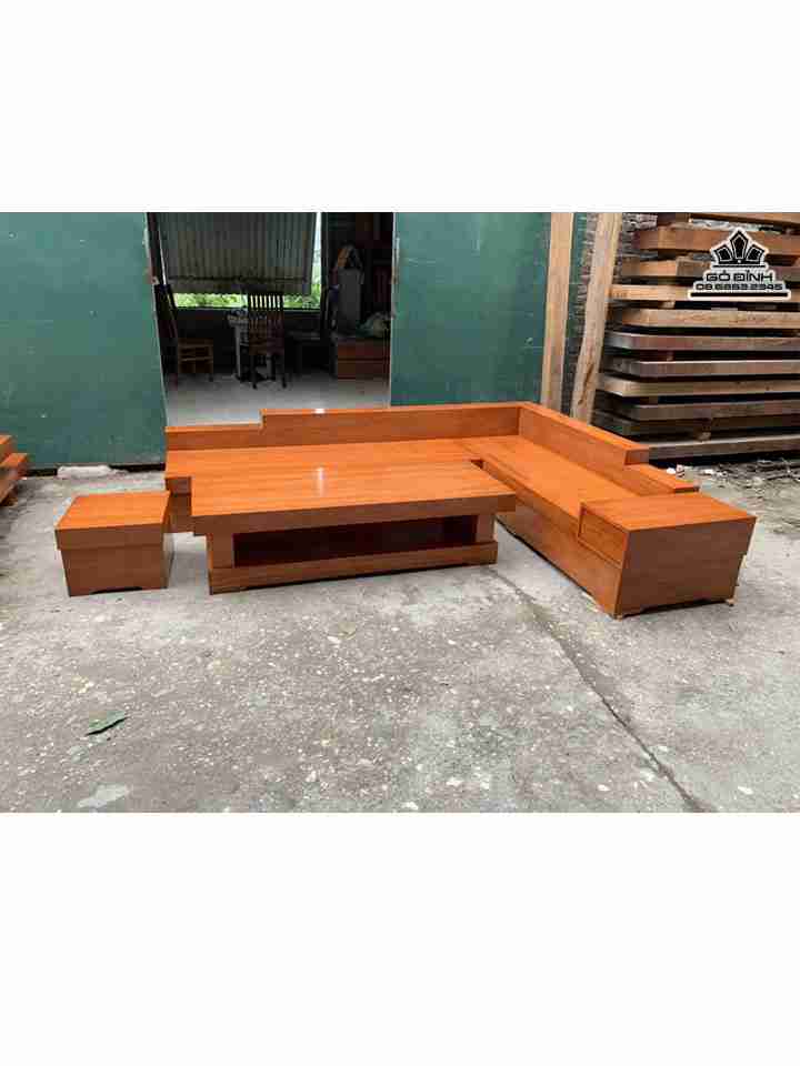 Bộ Bàn Ghế Sofa Gỗ Hương Đá Nam Phi
