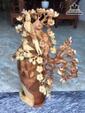 Bình Hoa Mai Điểu Gỗ Hương Cao 61 Ngang 42 Sâu 23 (cm)