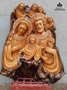 Tượng Gia Đình Thánh Gia Gỗ Trai  Cao 90 Rộng 70 Dày 25 (cm)