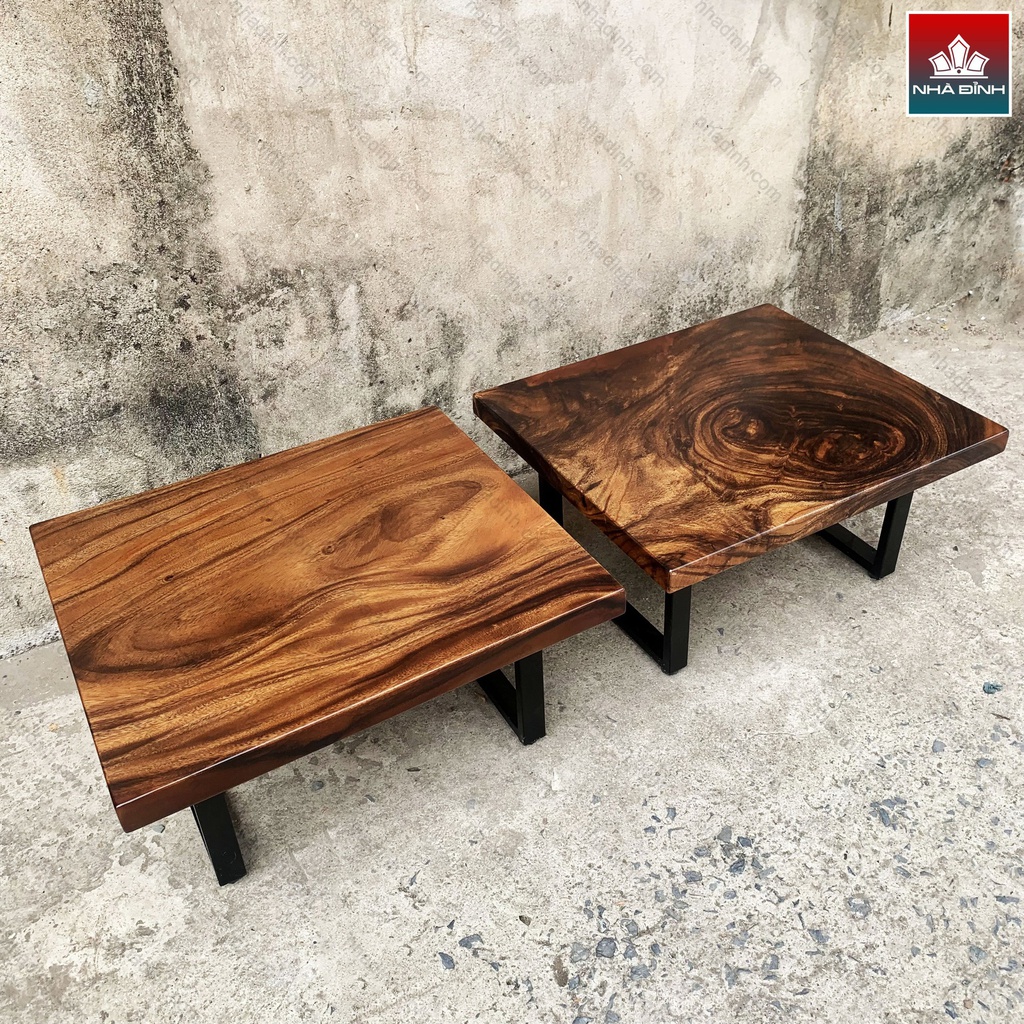 Bàn Trà Ngồi Bệt Gỗ Me Tây Dài 68 Rộng 59 Cao 35 (cm)