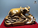 Tượng Trâu Tài Lộc Gỗ Ngọc Am Cao 22 Ngang 38 Sâu 20 (cm)