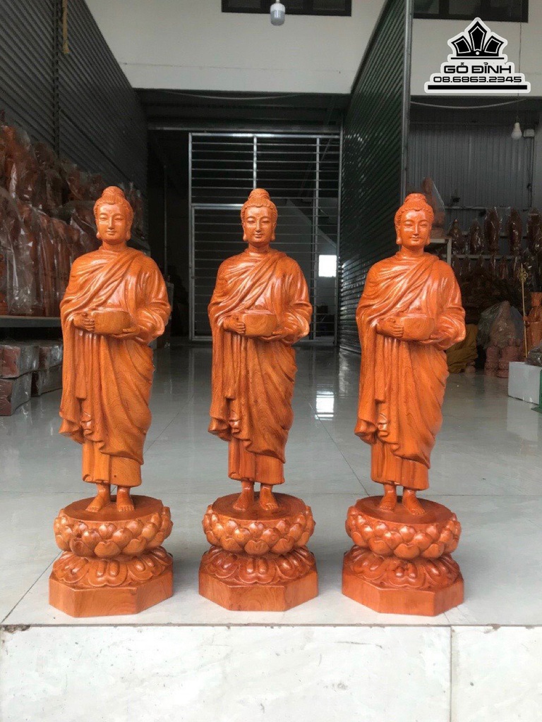 Tượng Phật Thích Ca Gỗ Hương Cao 50  Ngang 15 Sâu  15 (cm)