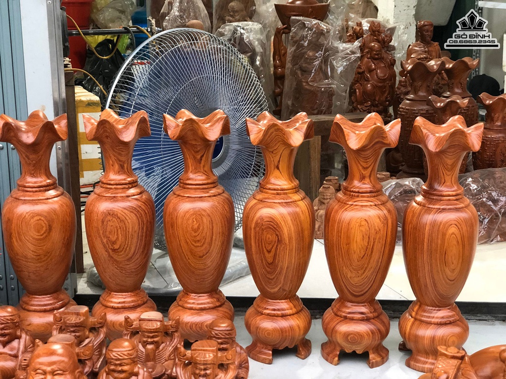 Lục Bình Gỗ Hương Cao 50 Đường Kính 15 (cm)