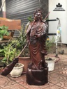 Tượng Quan Công Gỗ Trắc Cao 88 Ngang 24 Sâu 22 (cm)