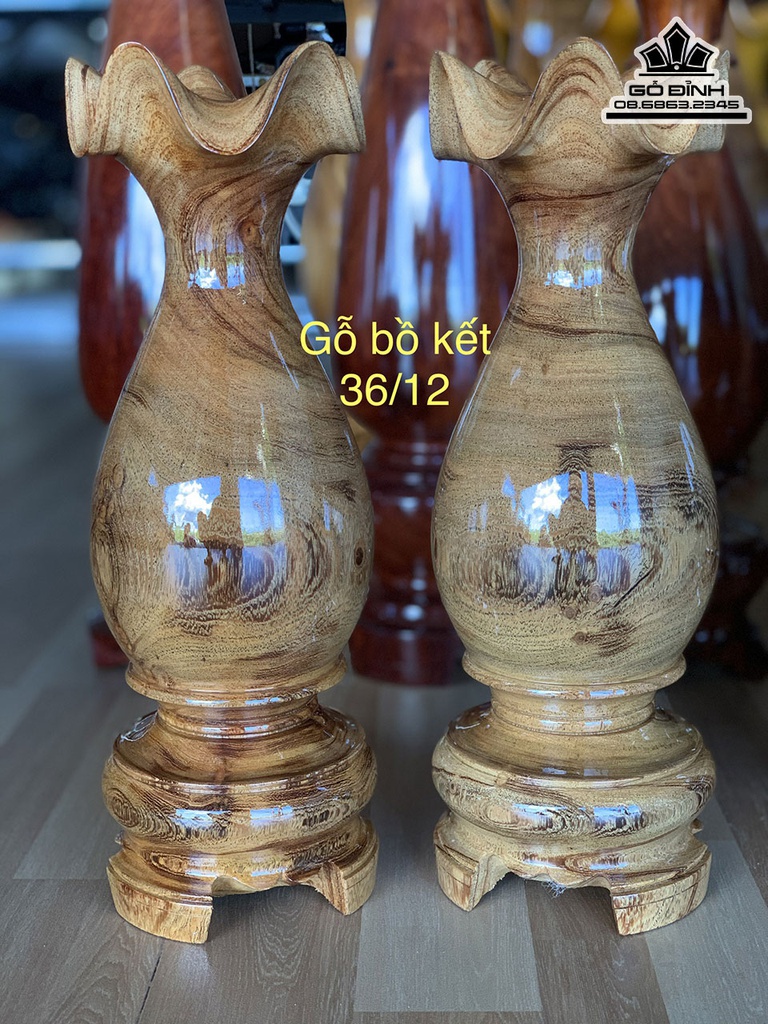 Cặp Tỳ bà Gỗ Bồ Kết Cao 36 Đường Kính 12 (cm)