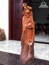 Tượng Ông Thọ Gỗ Ngọc Am  Cao 84 Ngang 22 Sâu 16 (cm)