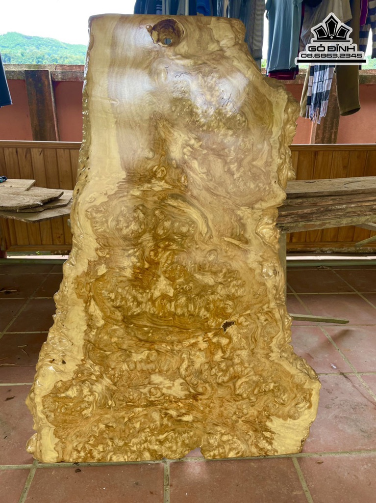 Mặt Bàn Trà Gỗ Nu Nghiến Dài 130 Rộng 90-45 Dày 4.5 (cm)