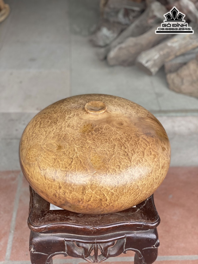 Bình Chum Phú Quý Gỗ Nu Kháo Cao 29 Đường Kính 46 (cm)