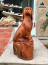 Tượng Chó Gỗ Hương Việt Cao 53 Ngang 26 Sâu 25 (cm)