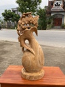 Bình Mai Gỗ Ngọc Am Hà Giang Cao 51 Ngang 21 Sâu 18 (cm)