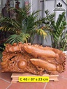 Tượng Cá Kim Long Gỗ Xá Xị ( Gù Hương )  Cao 48 Ngang 87 Sâu 23 (cm)