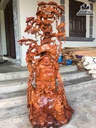 Tượng Phật Di Lặc Đứng Gốc Tùng Gỗ Hương  Cao 155 Rộng 72 Dày 58 (cm)