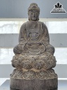 Tượng Phật A Di Đà Gỗ Trầm Hương Cao 36 Đường Kính 20 (cm)