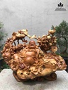 Tượng Phật Di Lặc Ngũ Phúc Gỗ Hương  Cao 80 Rộng 102 Dày 55 (cm)