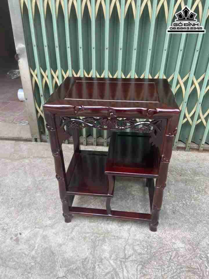 Đôn Trúc Gỗ Gụ  Rộng 35 Dài 50 Cao 70 (cm)