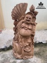 Tượng Di Lặc Phát Tài Gỗ Ngọc Am Cao 54 Ngang 25 Sâu 21 (cm)