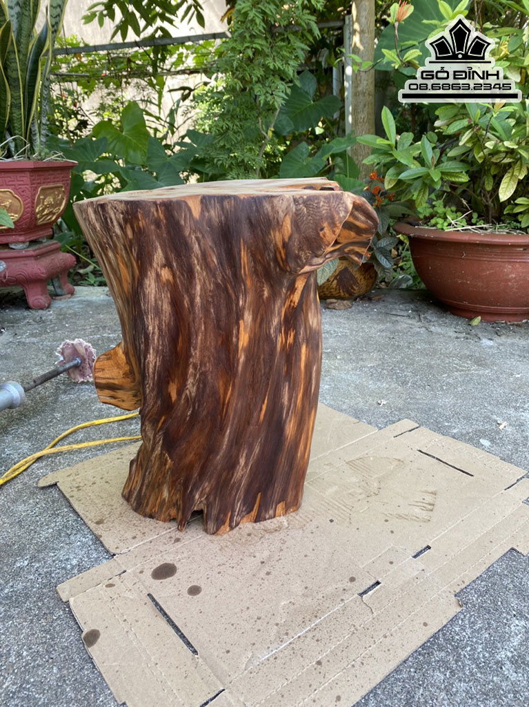 Đôn Gỗ Ngọc Am Hà Giang Cao 40 Mặt 30 - 26 (cm)