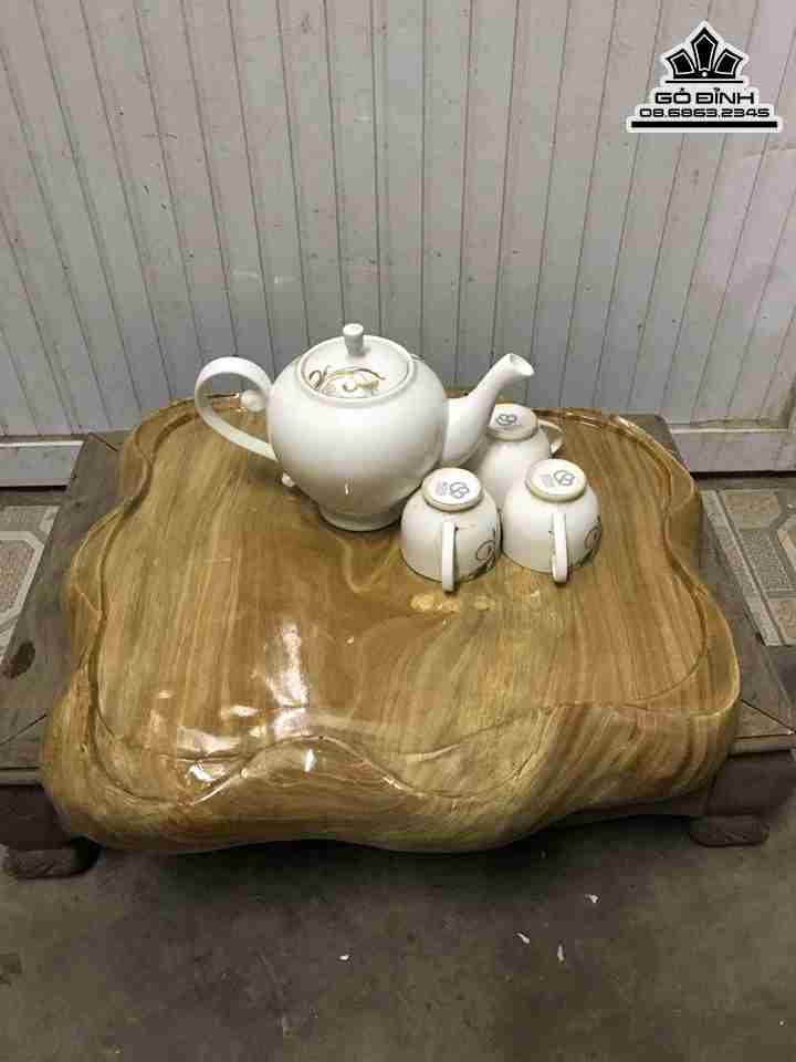 Khay Trà Gỗ Nu Nghiến  Dài 42 Rộng 39 Dày 4,5 (cm)