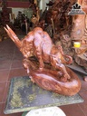 Tượng Bò Tót Gỗ Cẩm  Rộng 50 Sâu 25 Cao 40 (cm)