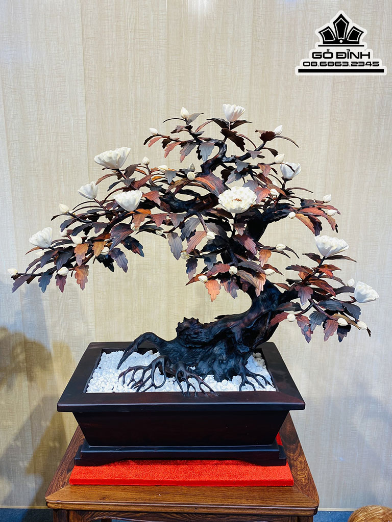 Chậu Hoa Phù Dung Gỗ Trắc Cao 68 Ngang 68 Sâu 30 (cm)