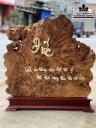 Tranh Chữ Đức Gỗ Nu Ngọc Am Cao 62 Ngang 71 Sâu 6 Cả Kỷ 72 (cm)