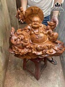Tượng Phật Di Lặc Tam Phúc Gỗ Hương  Cao 75 Rộng 78 Dày 35 (cm)