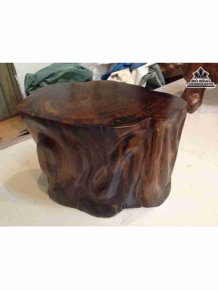 Đôn Gỗ Nguyên Khối Gỗ Gõ  Cao 40 Mặt 52-40 (cm)