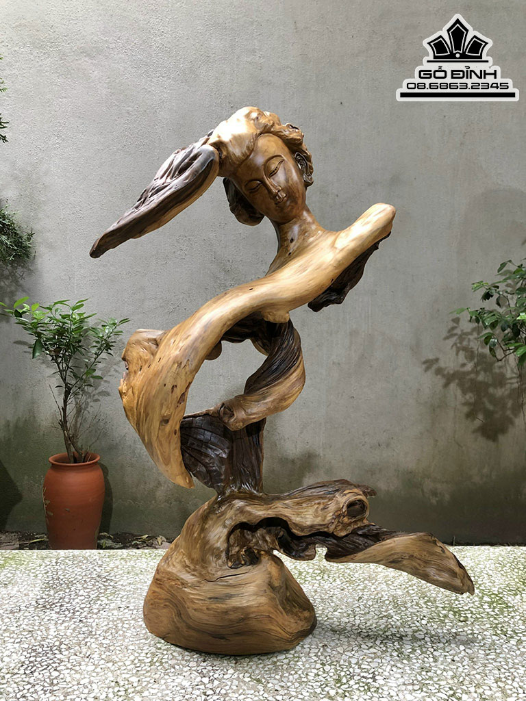 Diện Phật Gỗ Bách Xanh Cao 80 Ngang 46 Sâu 26 (cm)