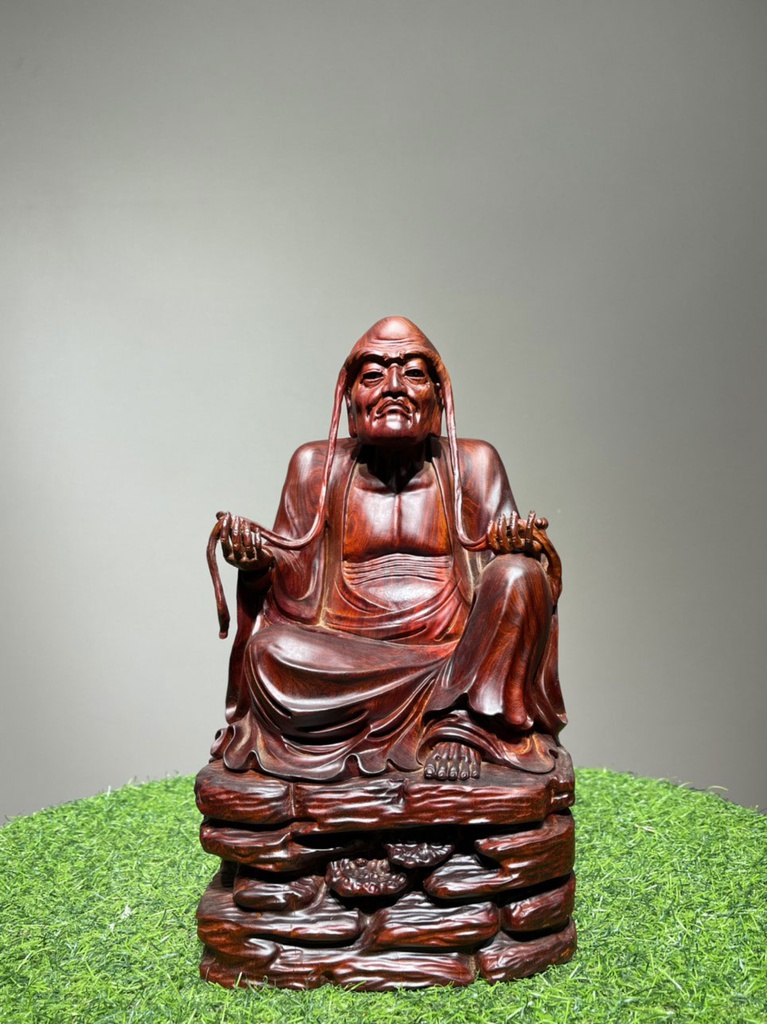 Tượng Trường My Ngồi Thiền Gỗ Tử Đàn Cao 36 Ngang 20 Sâu 16 (cm)