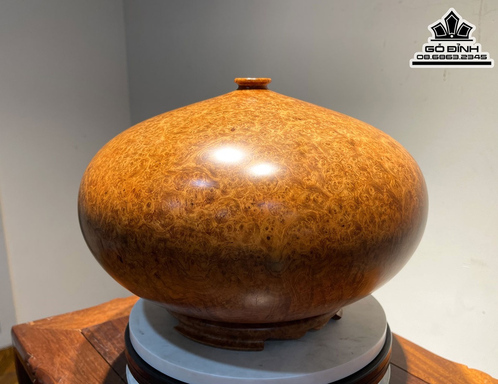 Bình Phú Quý Gỗ Nu Hương Cao 22 Đường Kính 31 (cm)