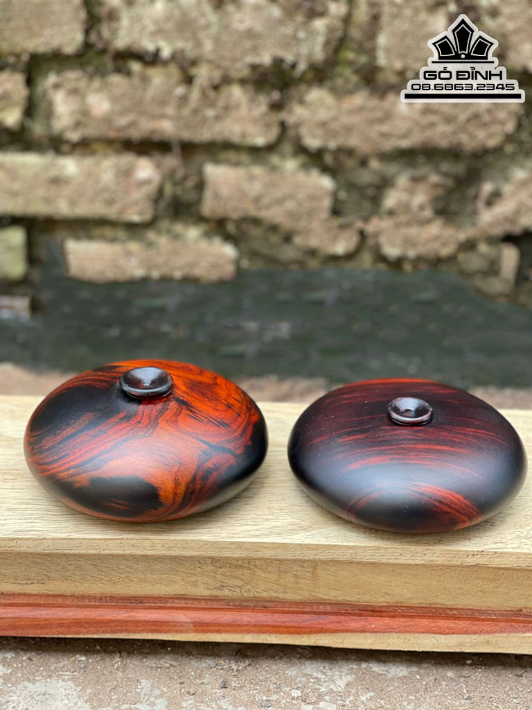 Cặp Chum Phú Quý Gỗ Trắc Trái Cao 6 Đường Kính 15, Phải Cao 5 Đường Kính 15 (cm)