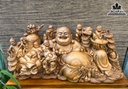 Tượng Phật Di Lặc Bát Phúc Ngồi Bao Tiền Củ Sâm Gỗ Bách Xanh Cao 28 Ngang 89 Sâu 32 (cm)