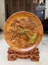 Đĩa Anh Hùng Tương Ngộ Gỗ Hương Nhập Cao 49 Đường Kính 40 Dày 3 (cm)