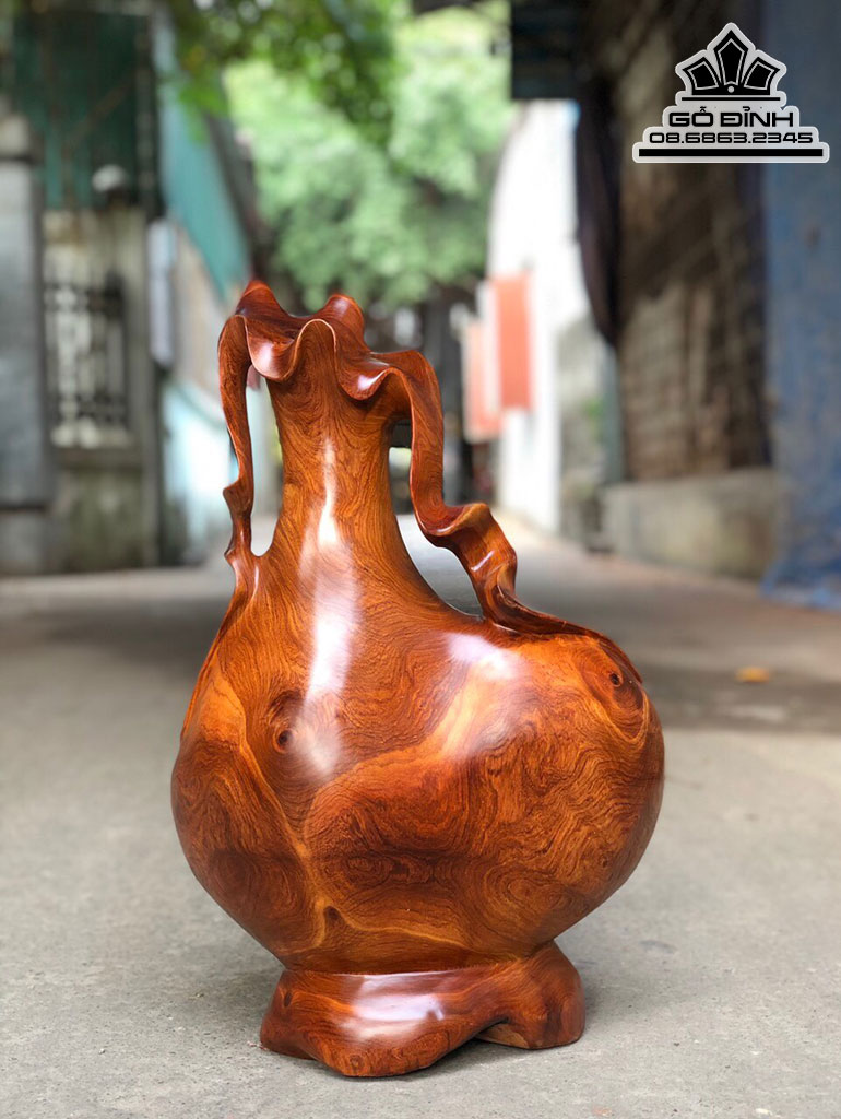 Bình Phay Phong Thủy Gỗ Hương Cao 55 Ngang 36 Sâu 22(cm)