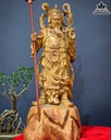 Tượng Quan Công Chấn Ải Gỗ Sưa Cao 50 Ngang 20 Sâu 22 (cm)