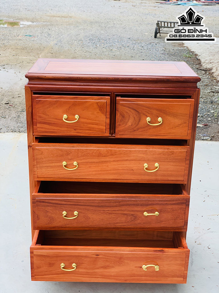 Tủ Đựng Đồ Gỗ Hương Cao 107 Ngang 81 Sâu 40 (cm)