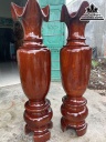 Cặp Lục Bình Gỗ Lim Cao 130 Đường Kính 32.5 (cm)